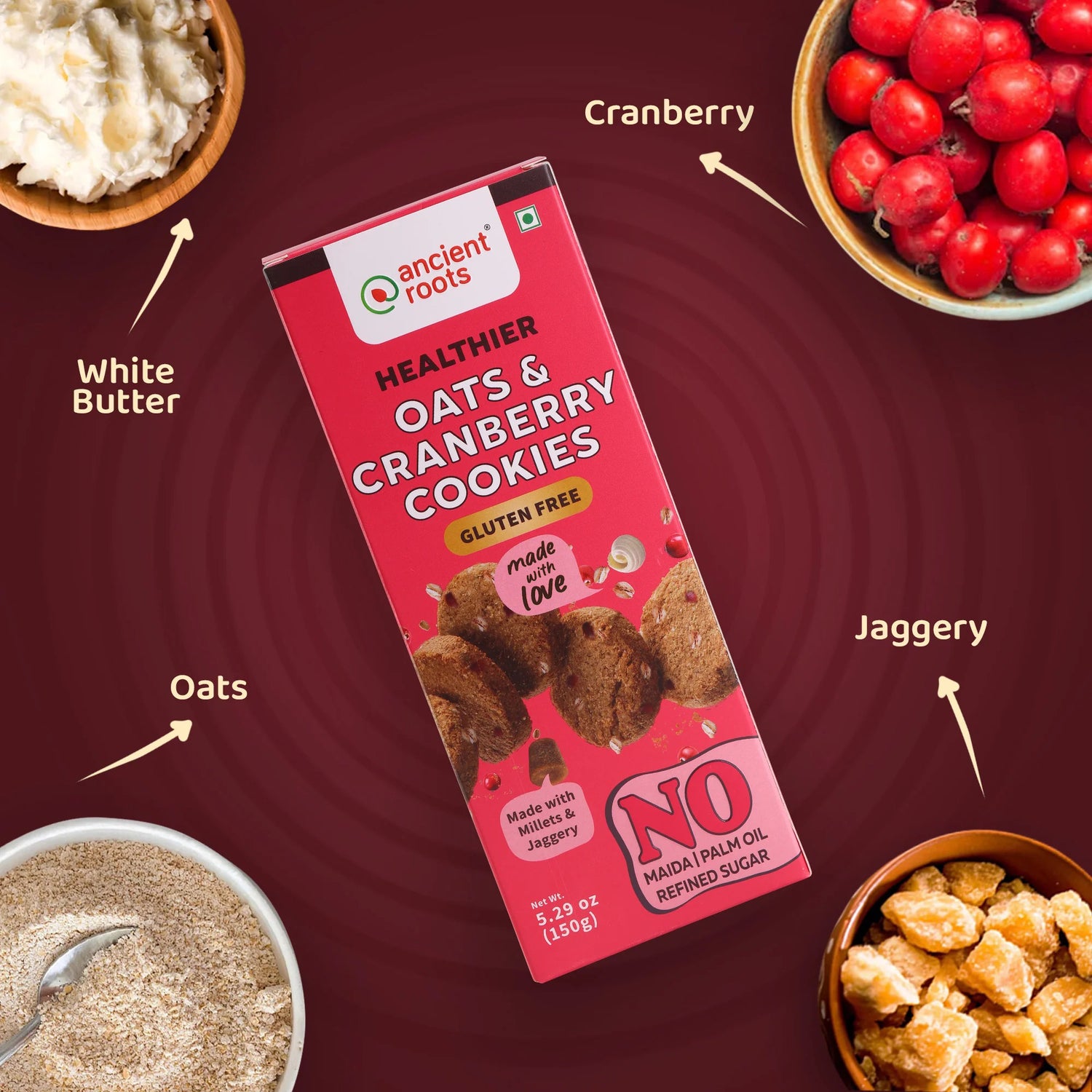 Healthier Oats & Cranberry Cookies 150g