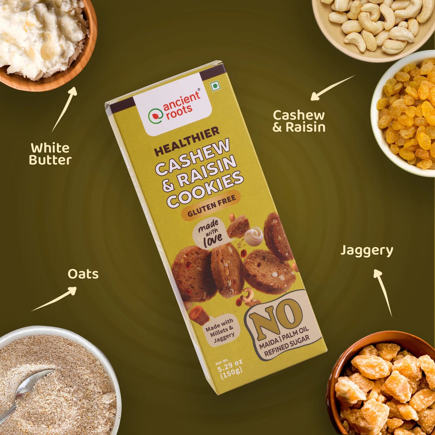 Healthier Cashew & Raisin Cookies 150g