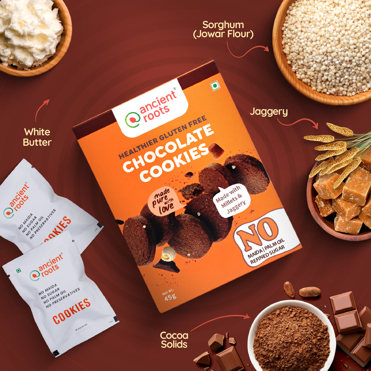 Shop Healthy Chocolate Cookies Online - 100% Natural – Ancient Roots India