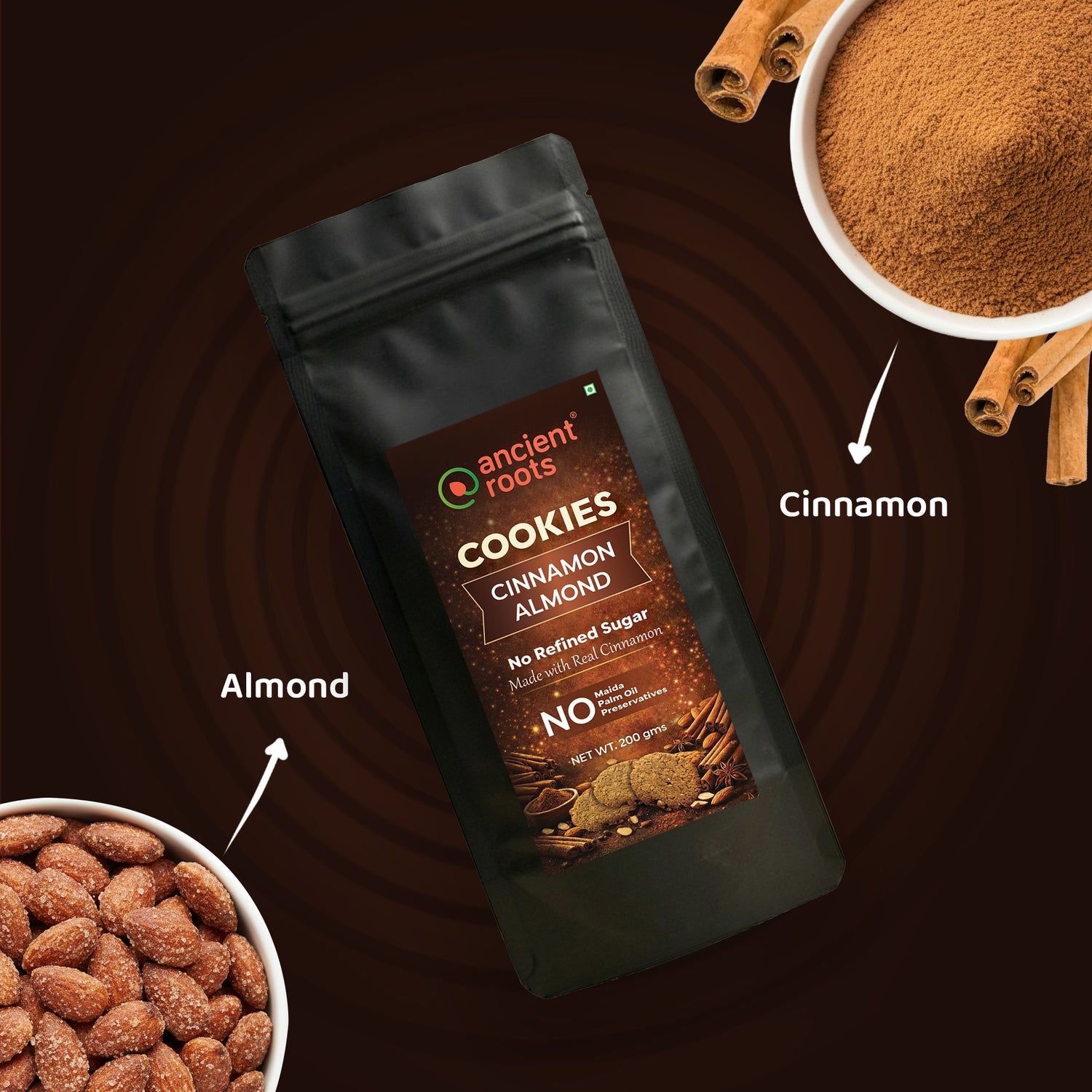 Healthier Cinnamon Almond Cookies