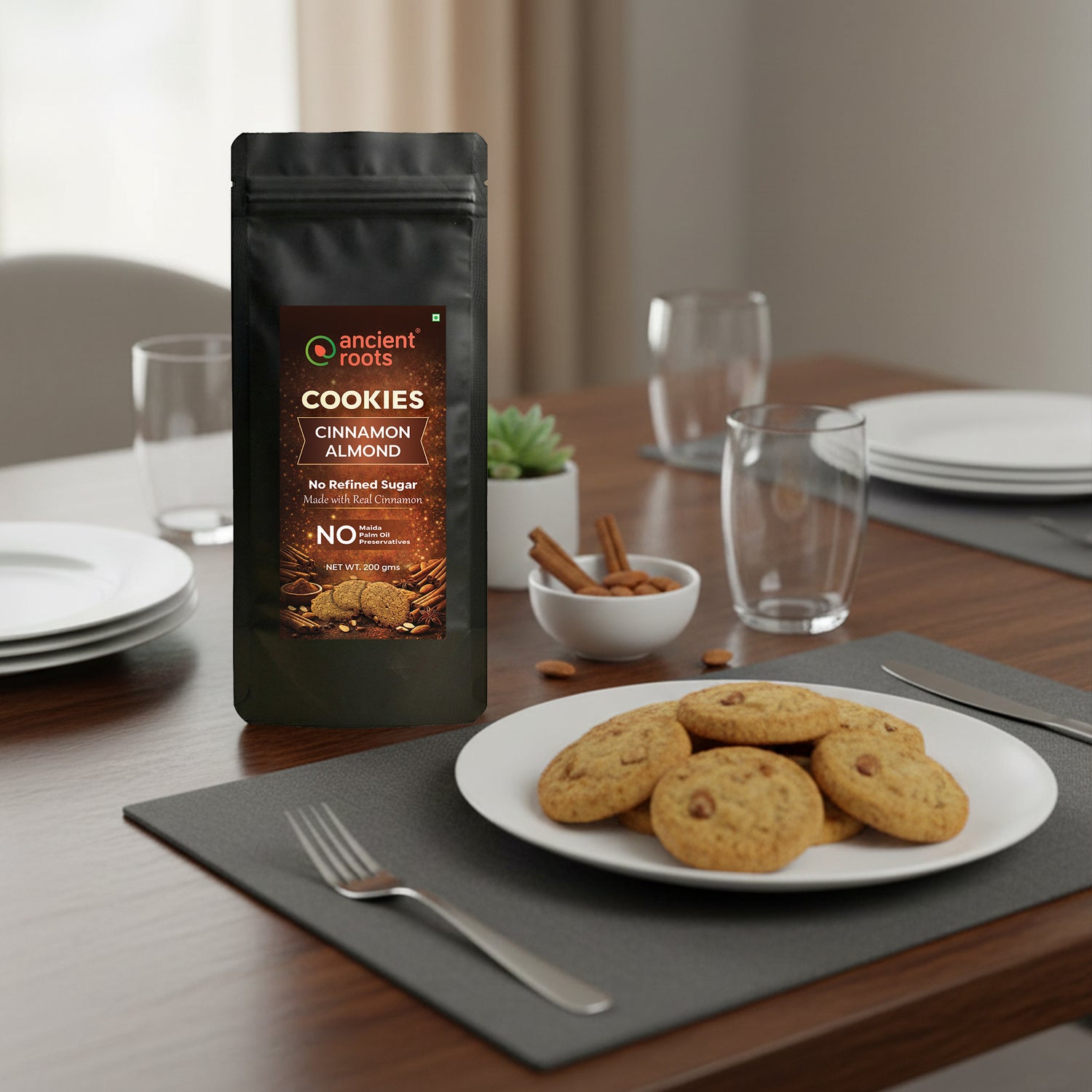 Healthier Cinnamon Almond Cookies