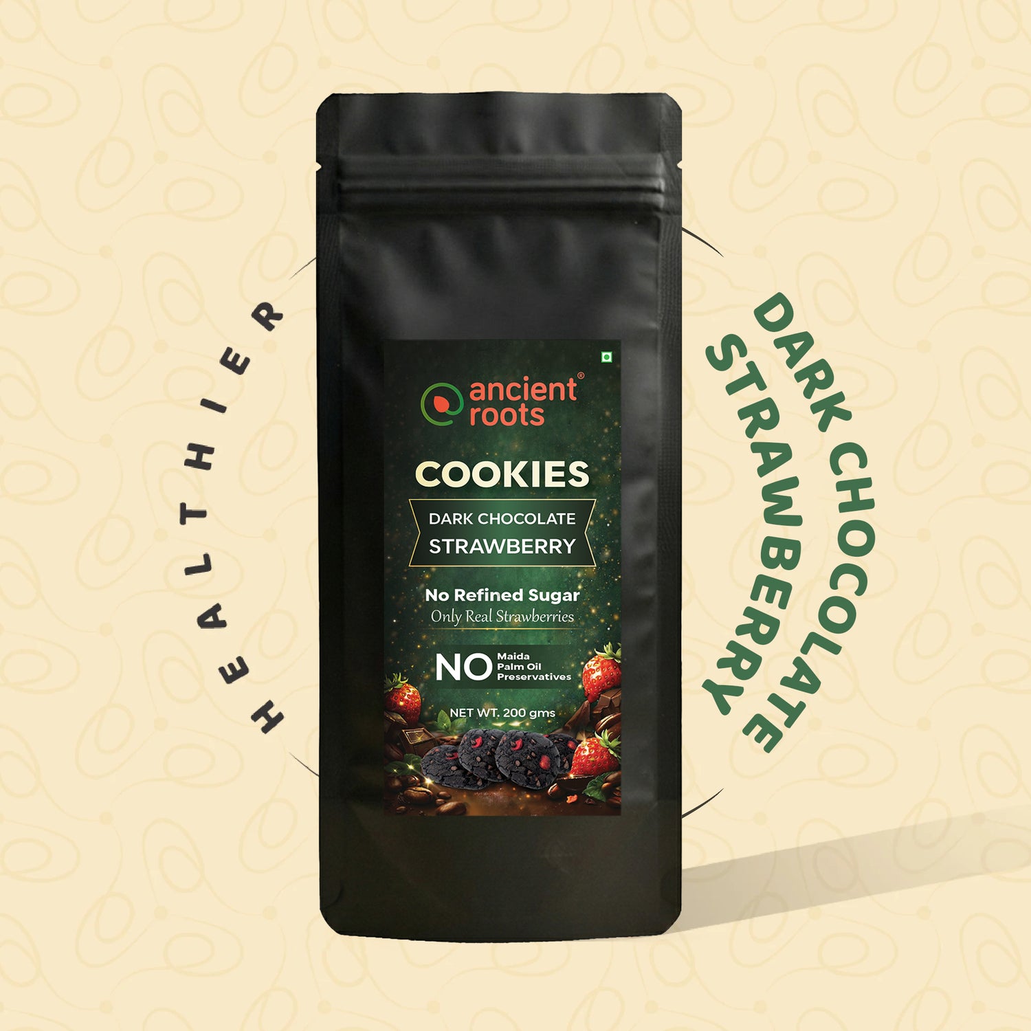 Healthier Dark Chocolate Strawberry Cookies