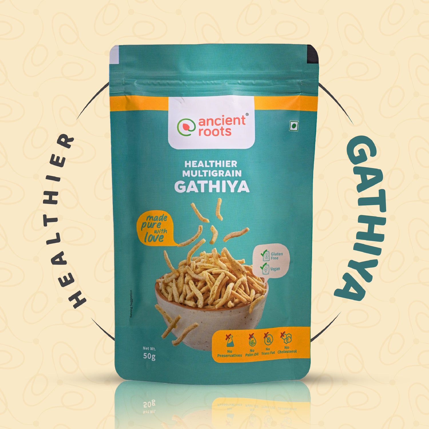 Healthier Multigrain Gathiya 50g - Pack of 6