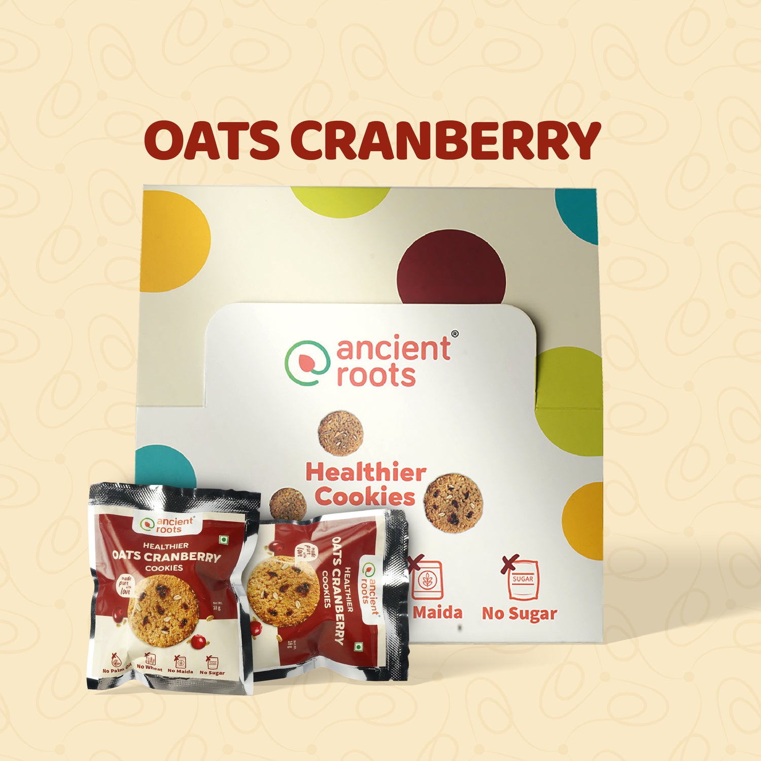 Healthier Oats Cranberry Cookies 320g - 16 Packs (2 pcs / Pack)